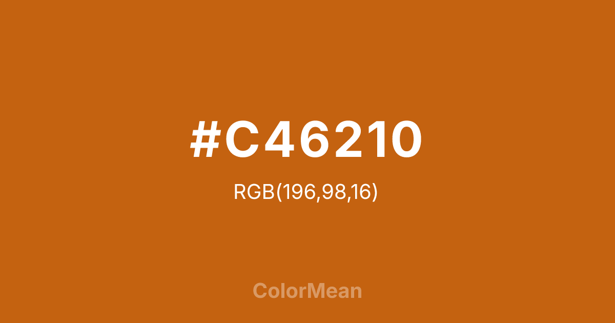 #C46210 color swatch
