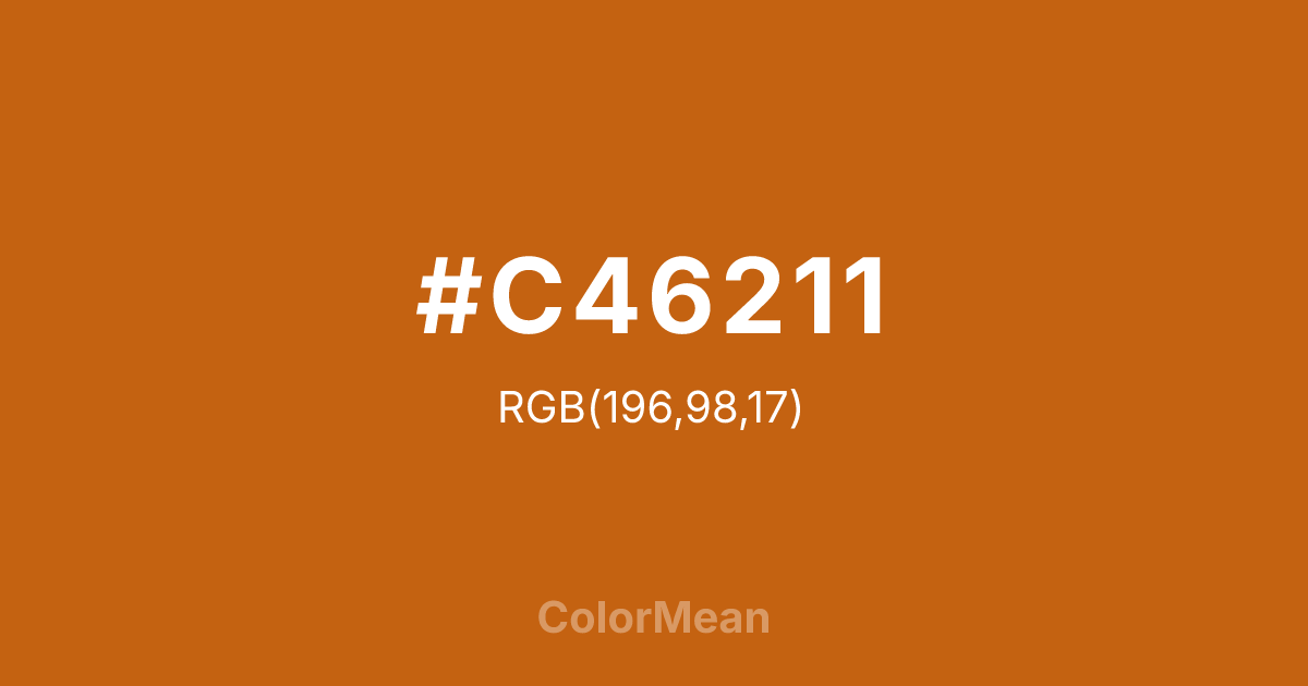 #C46211 color swatch
