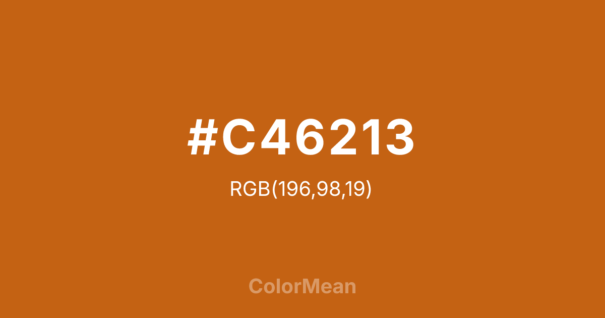 #C46213 color swatch