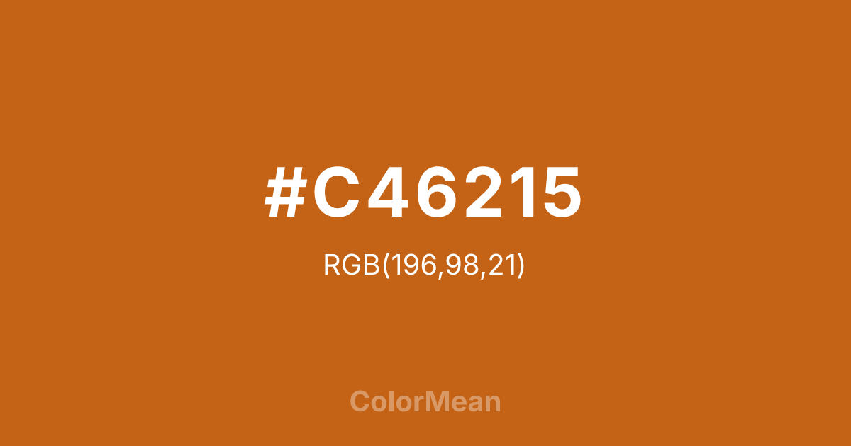 #C46215 color swatch