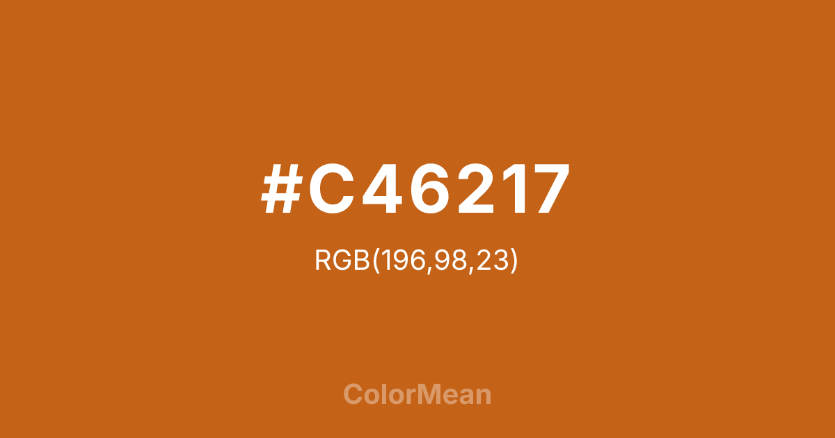#C46217 color swatch