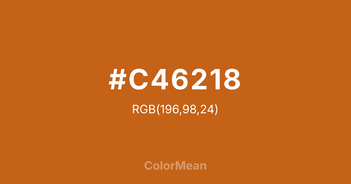 #C46218 color swatch
