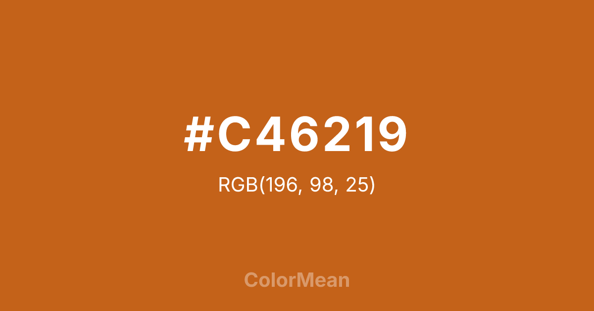 #C46219 color swatch