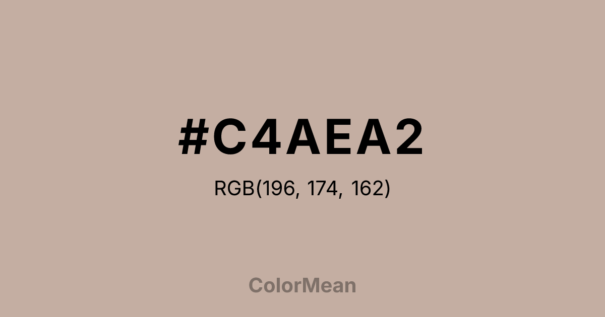 #C4AEA2 color swatch