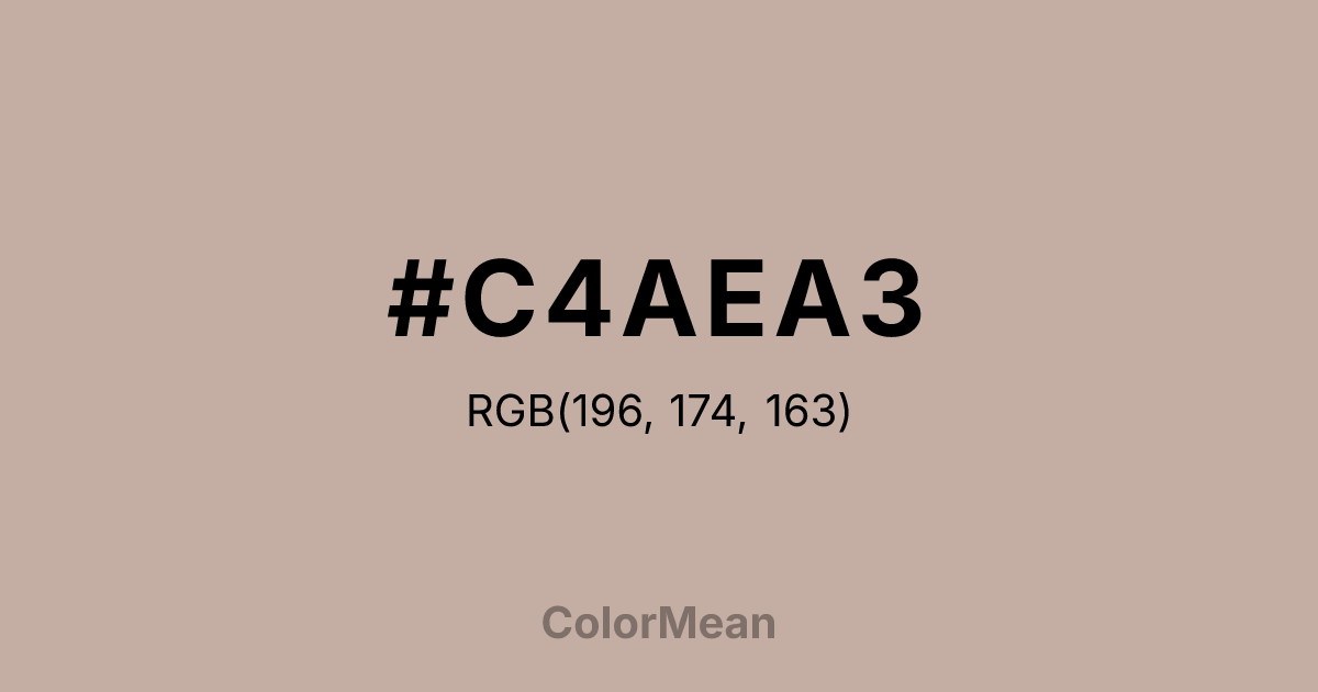 #C4AEA3 color swatch