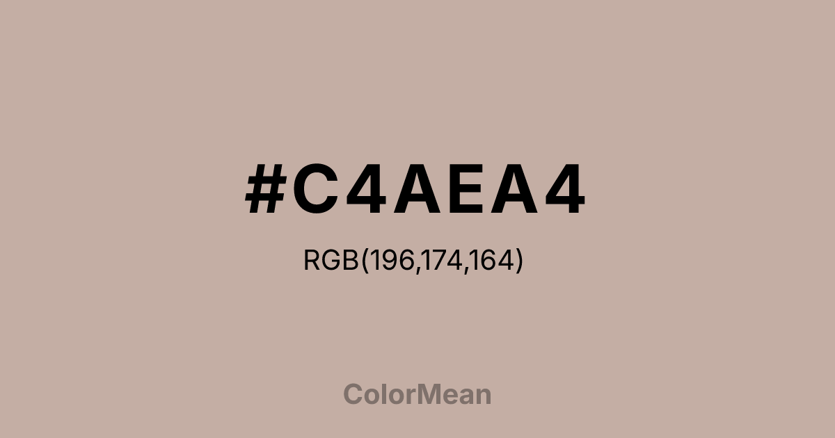 #C4AEA4 color swatch