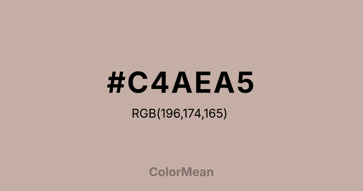#C4AEA5 color swatch