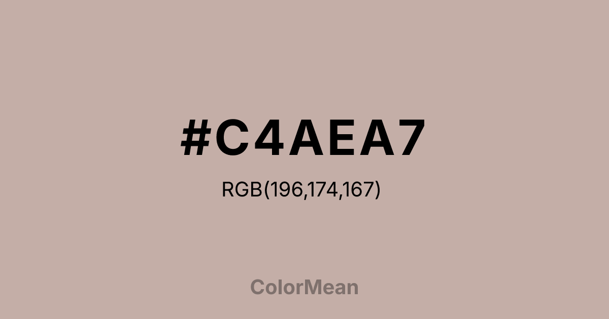 #C4AEA7 color swatch