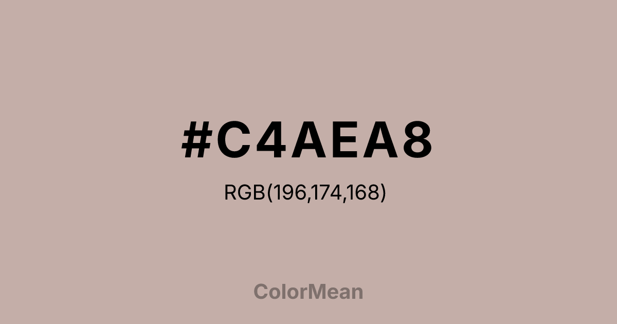 #C4AEA8 color swatch
