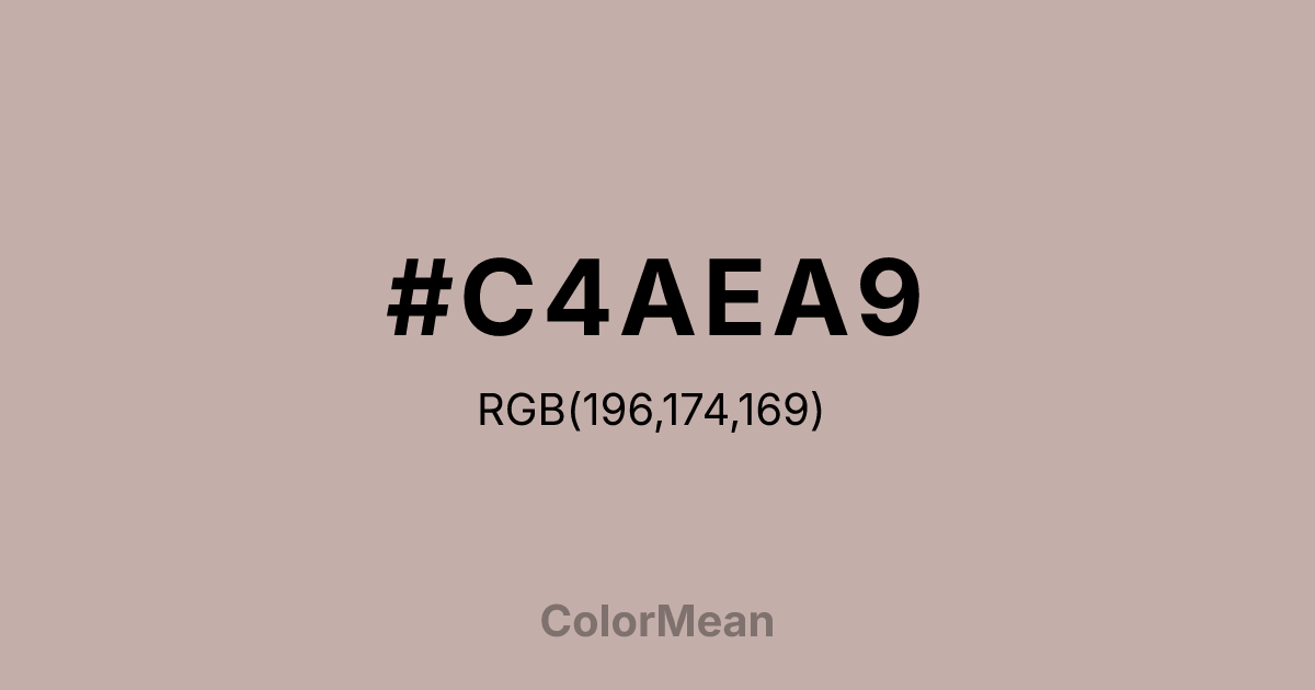 #C4AEA9 color swatch