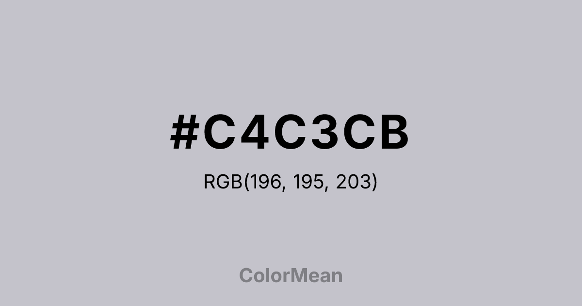 #C4C3CB color swatch