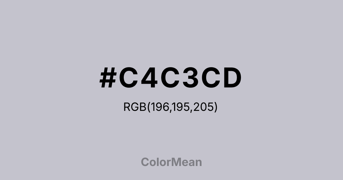 #C4C3CD color swatch