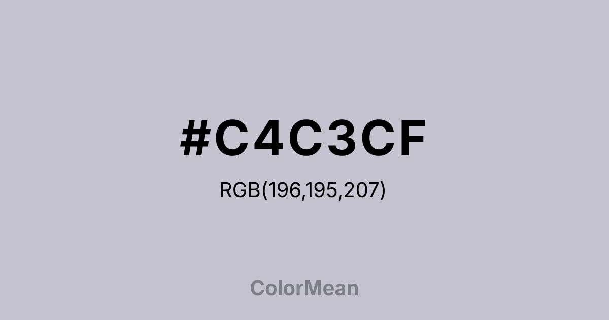 #C4C3CF color swatch