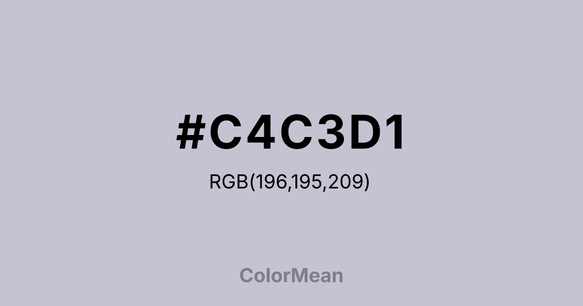 #C4C3D1 color swatch