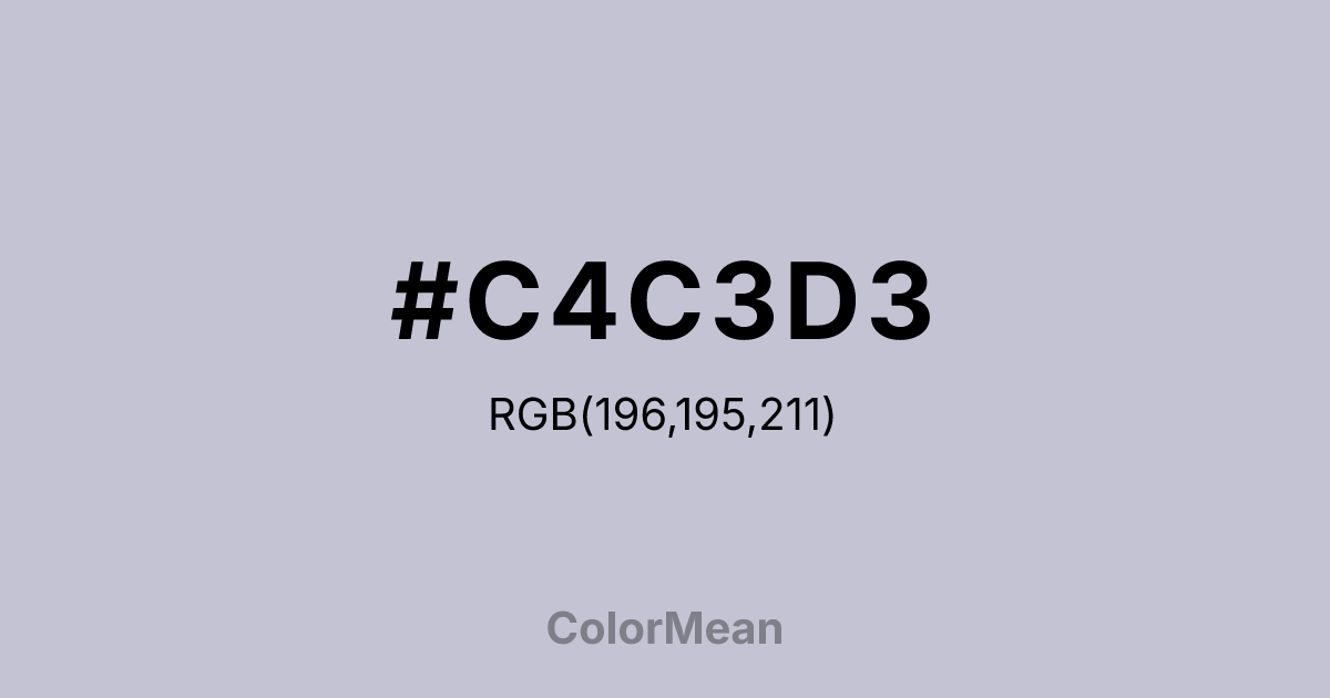 #C4C3D3 color swatch