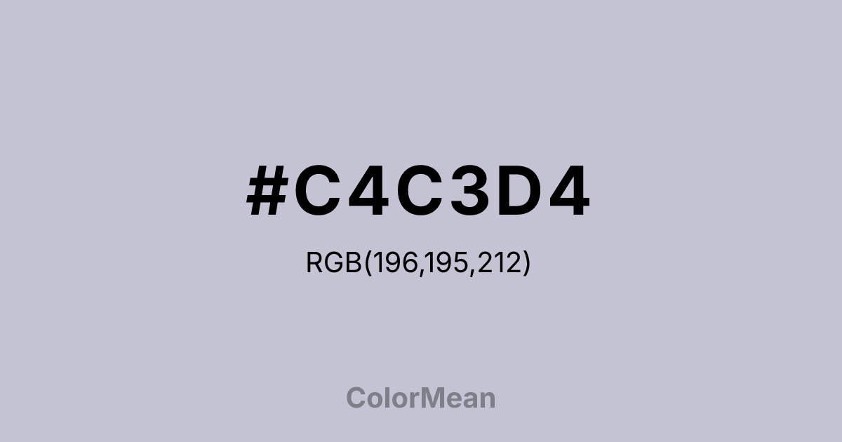 #C4C3D4 color swatch