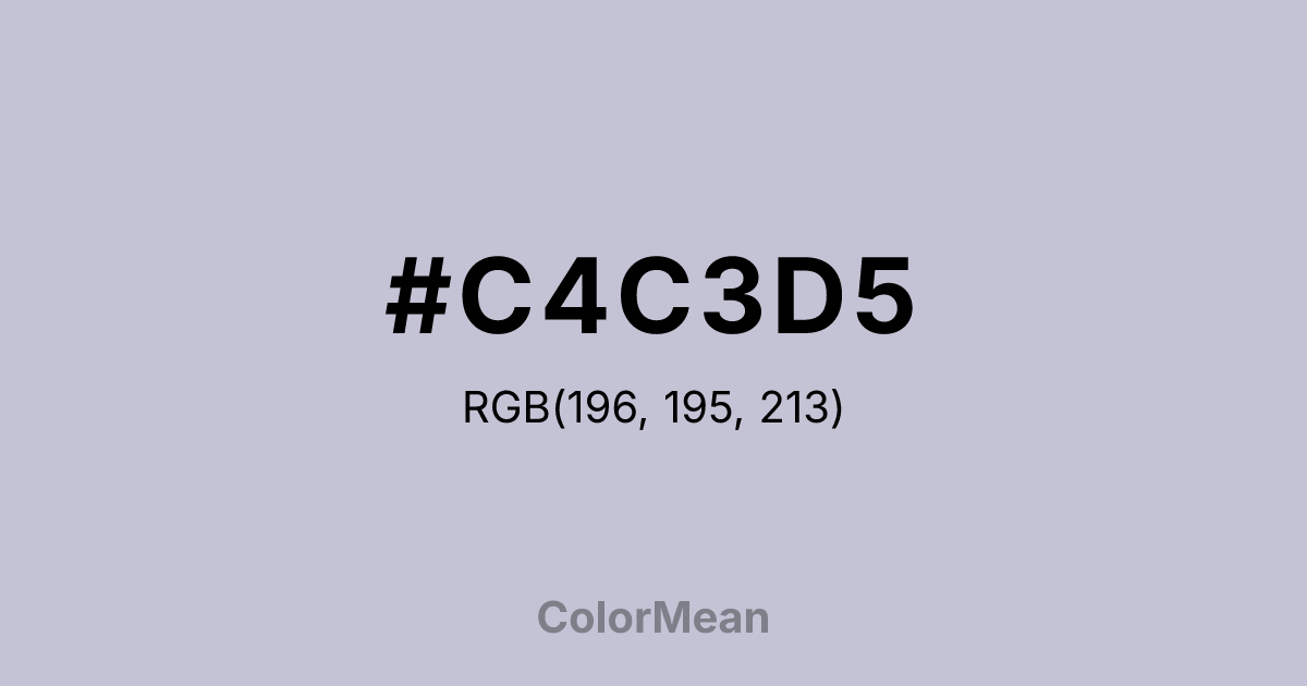 #C4C3D5 color swatch