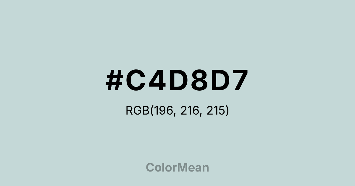 #C4D8D7 color swatch