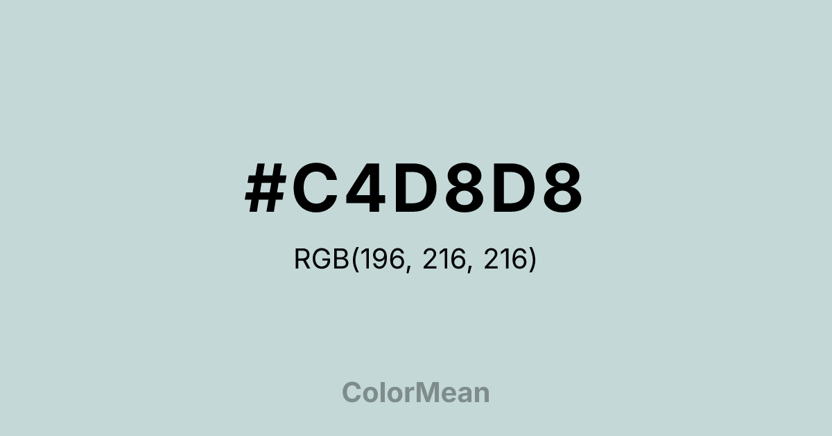 #C4D8D8 color swatch