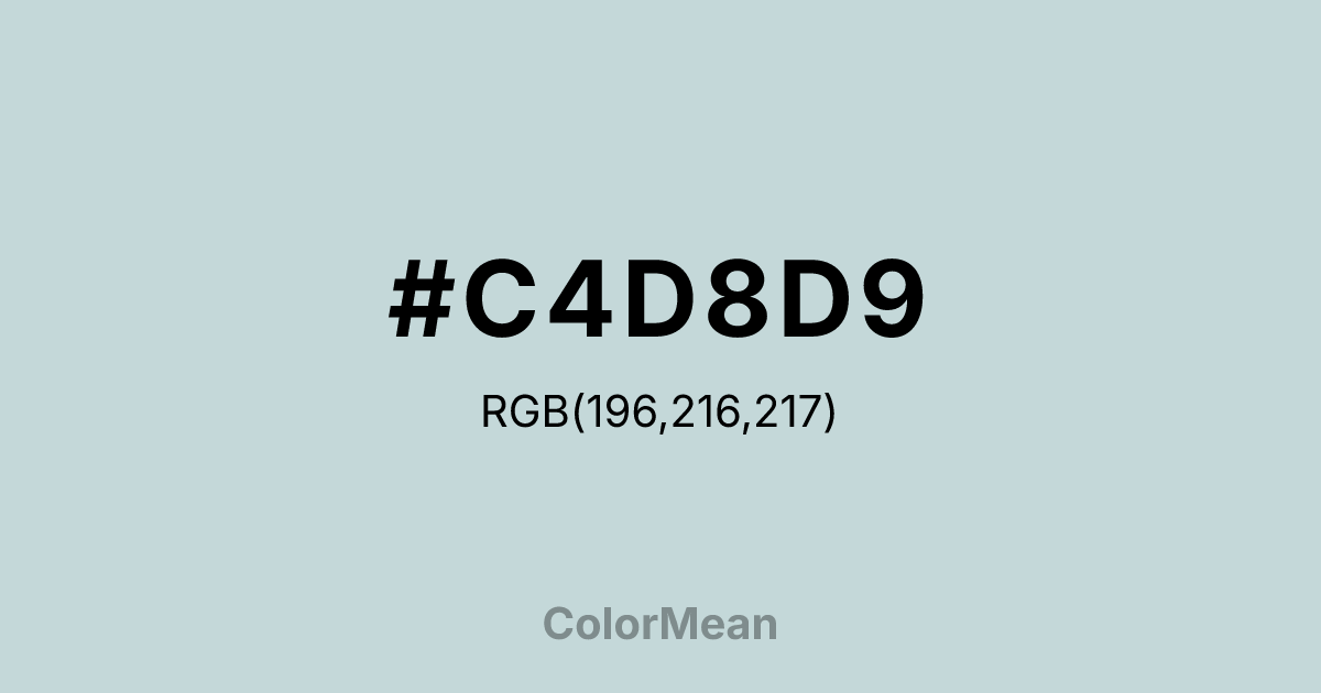 #C4D8D9 color swatch