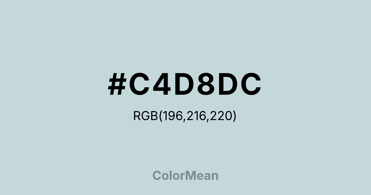 #C4D8DC color swatch