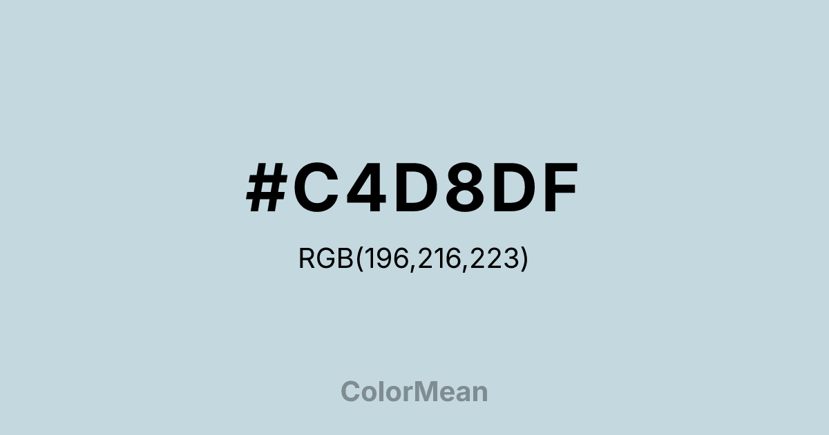 #C4D8DF color swatch