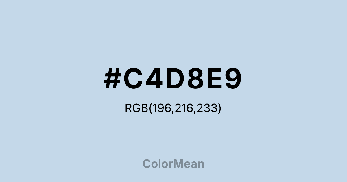 #C4D8E9 color swatch