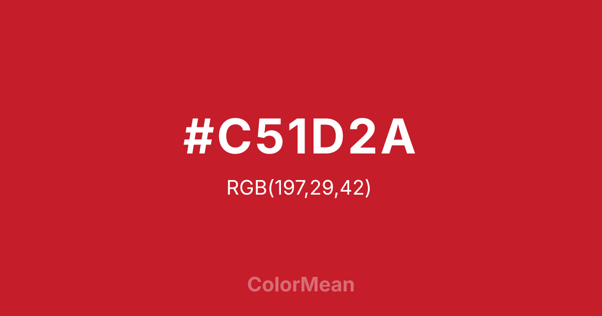 #C51D2A color swatch