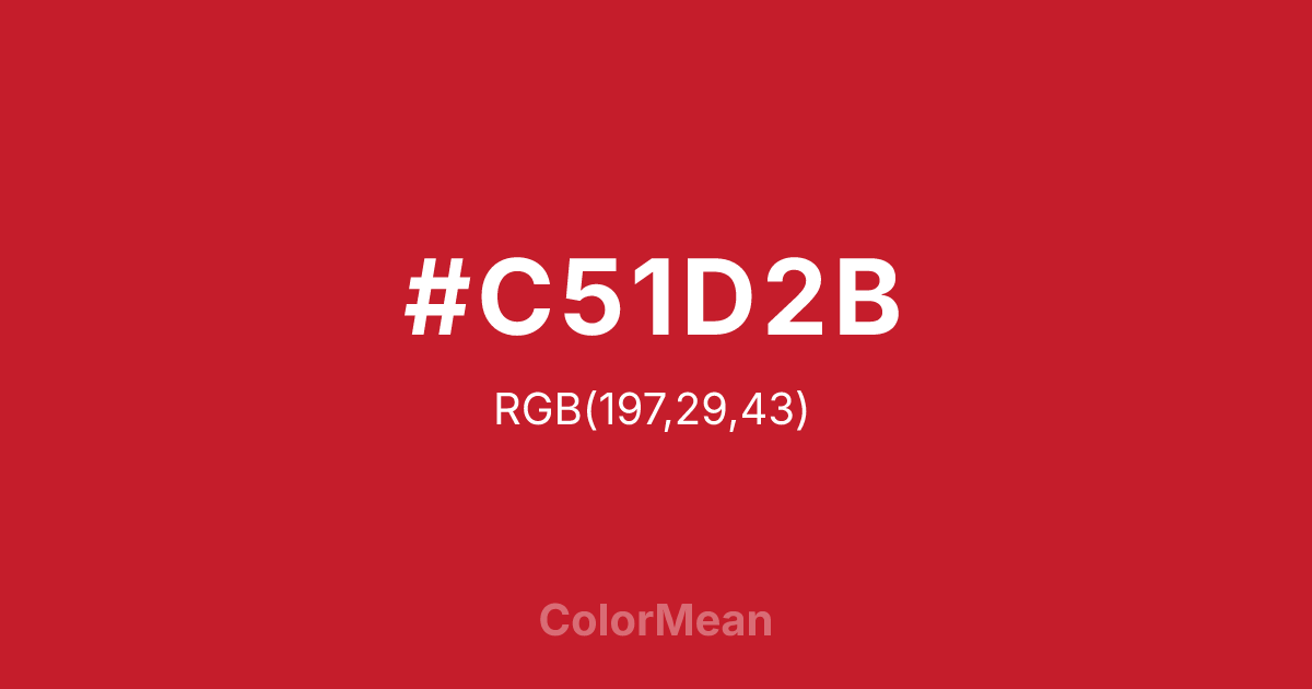 #C51D2B color swatch