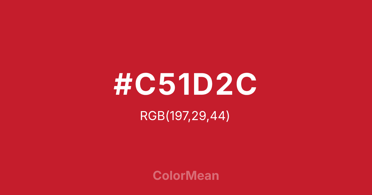 #C51D2C color swatch