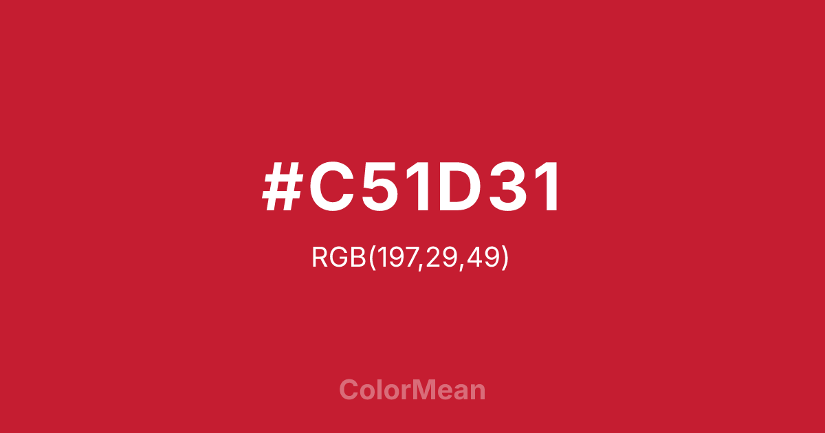 #C51D31 color swatch