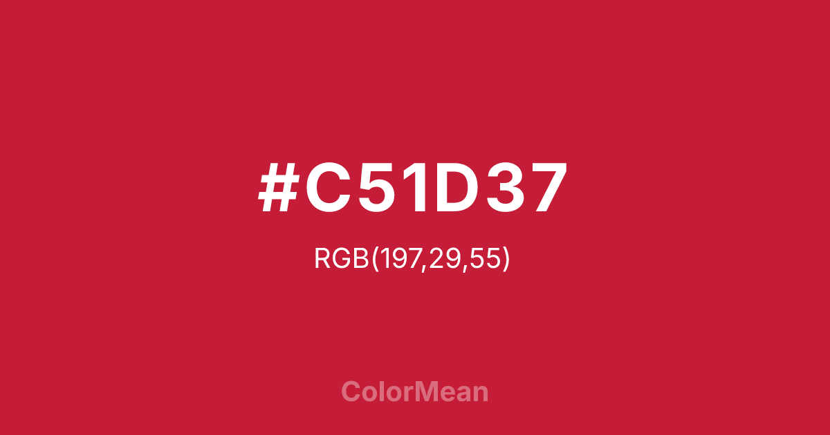 #C51D37 color swatch
