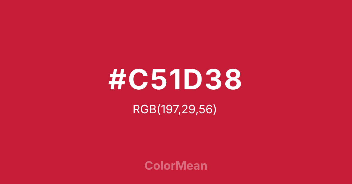 #C51D38 color swatch
