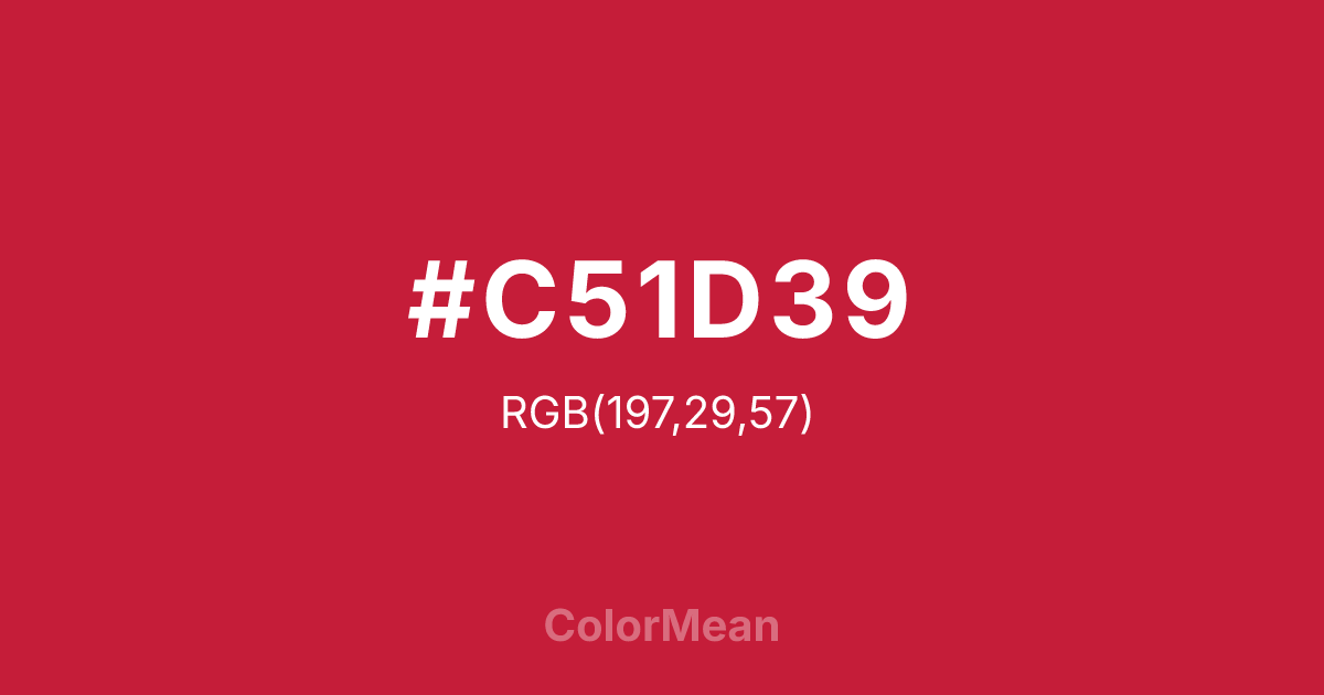 #C51D39 color swatch