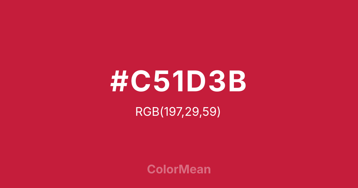 #C51D3B color swatch