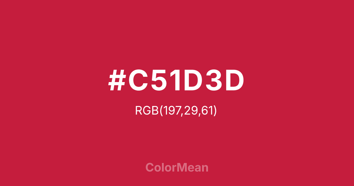 #C51D3D color swatch