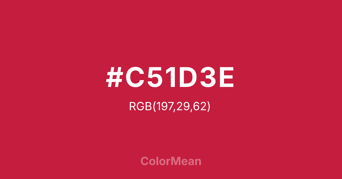 #C51D3E color swatch