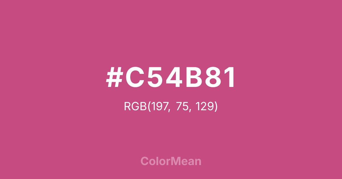 #C54B81 color swatch