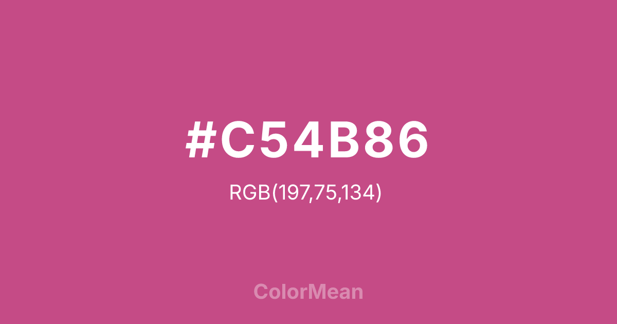 #C54B86 color swatch