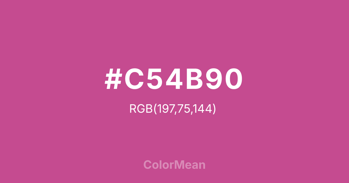 #C54B90 color swatch
