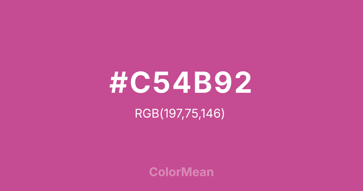 #C54B92 color swatch