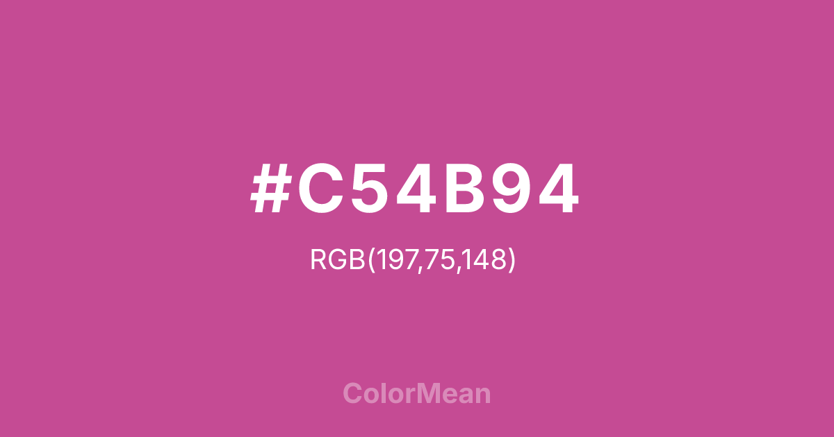 #C54B94 color swatch