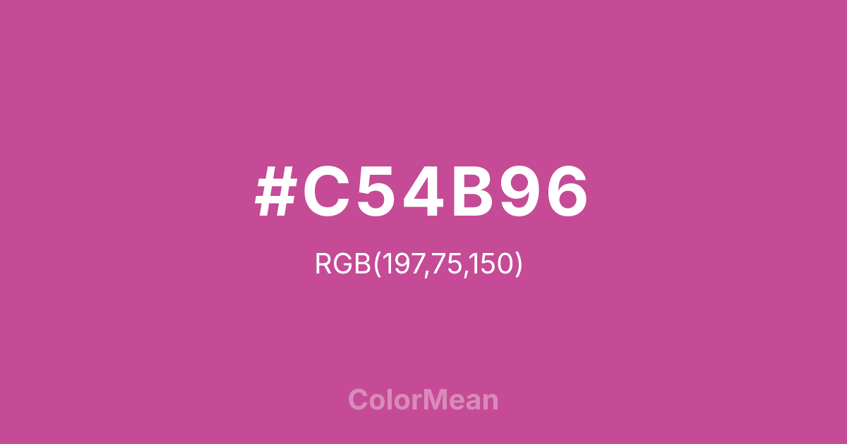 #C54B96 color swatch