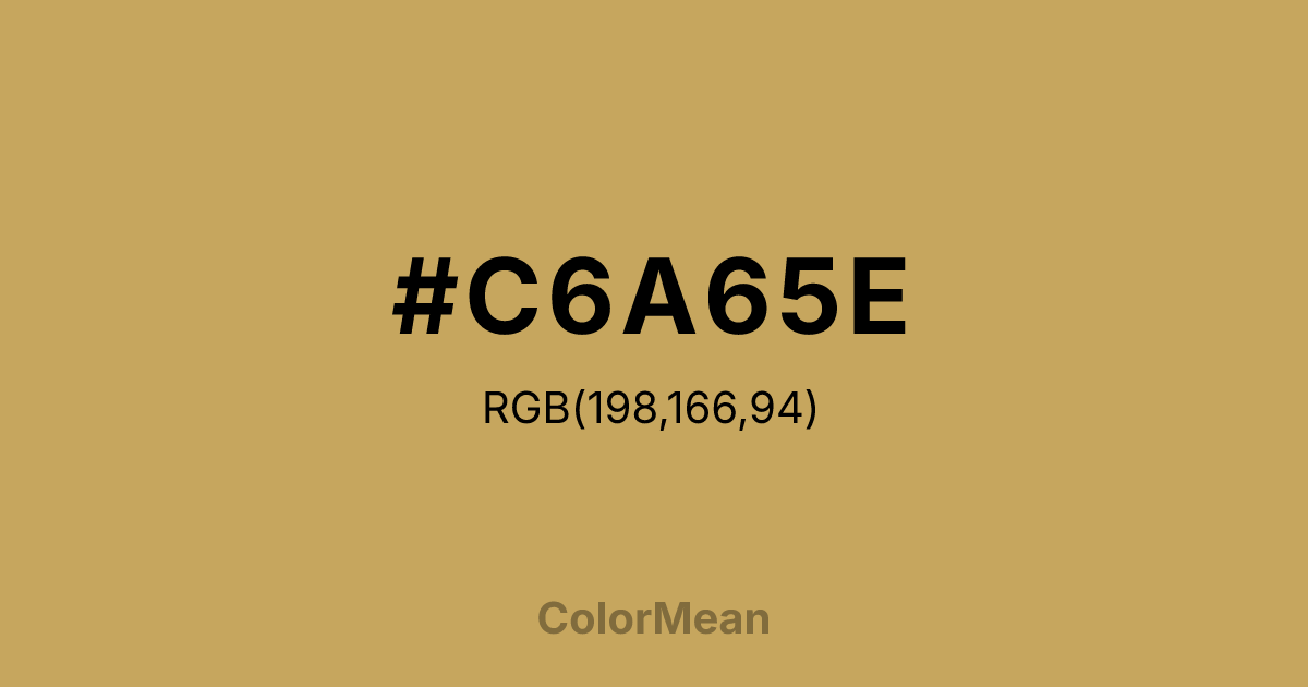 #C6A65E color swatch