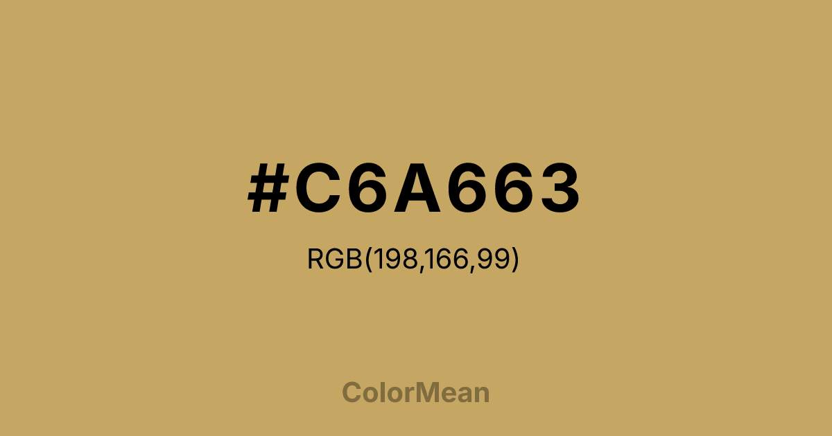 #C6A663 color swatch