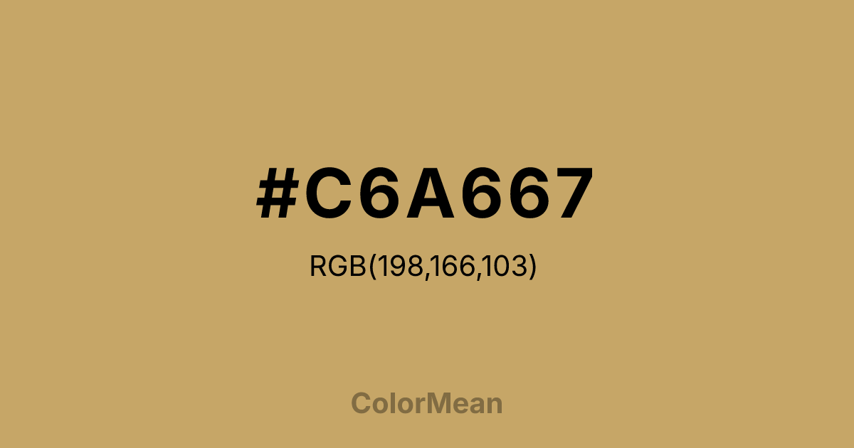 #C6A667 color swatch