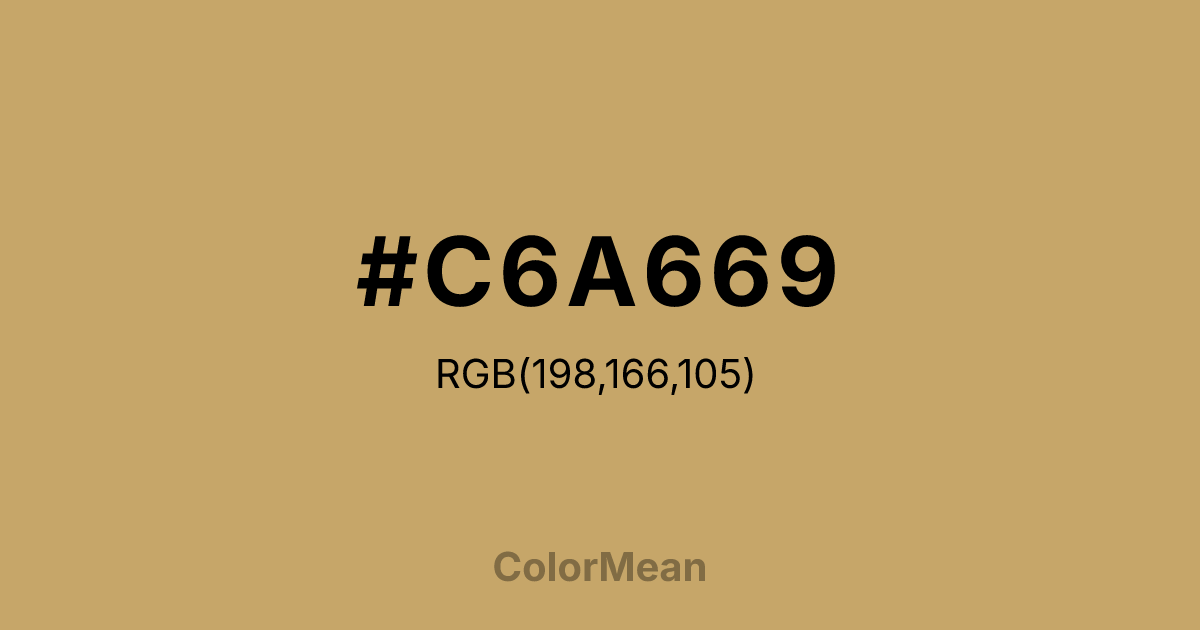 #C6A669 color swatch