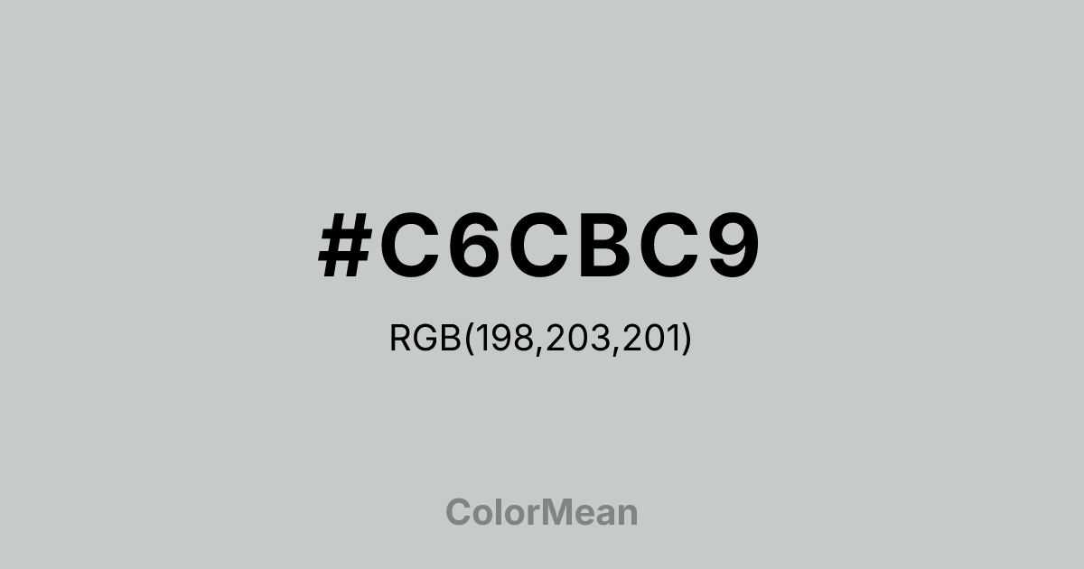 #C6CBC9 color swatch
