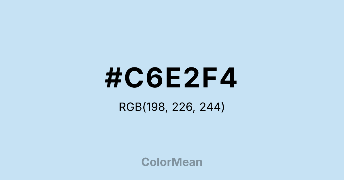 #C6E2F4 color swatch