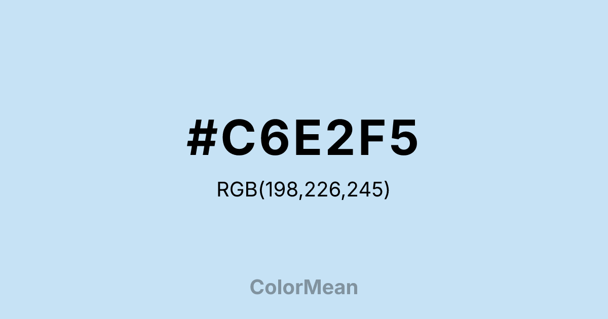 #C6E2F5 color swatch